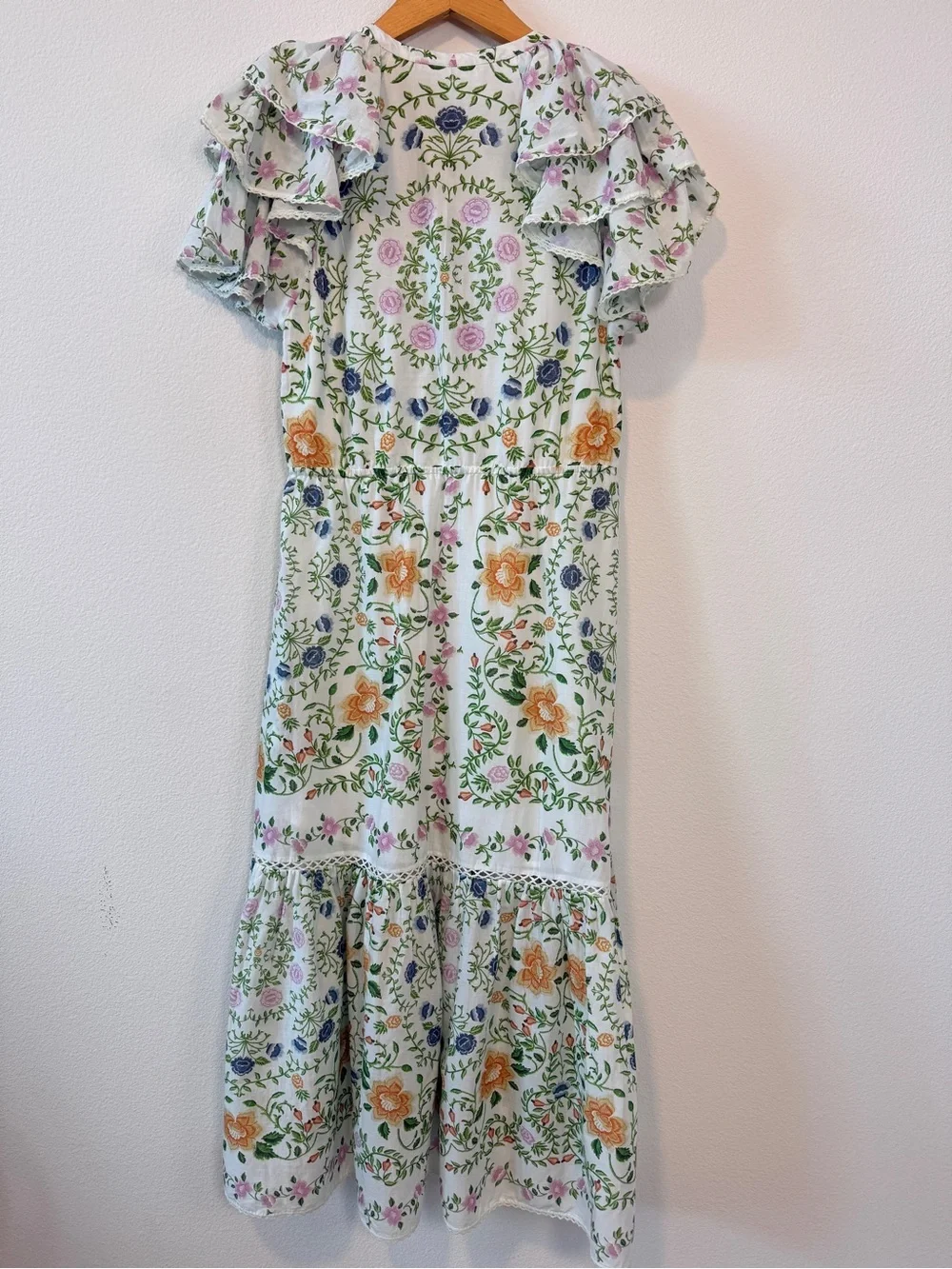 FARM Rio Floral Print Midi Dress NWT Medium Cottagecore Boho Romantic - Picture 3 of 11